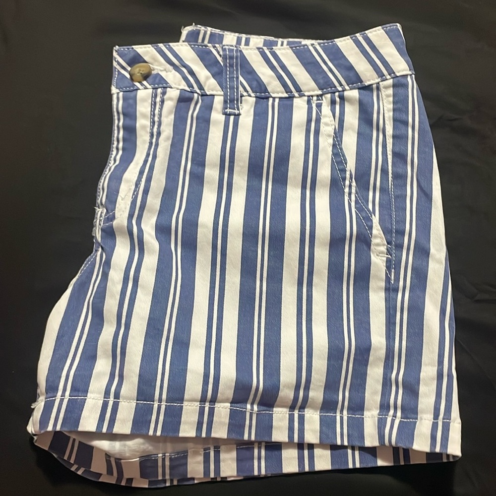 Striped Jean Shorts